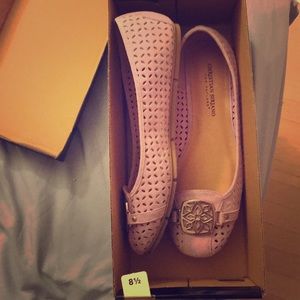 Lilac Christian Siriano flats